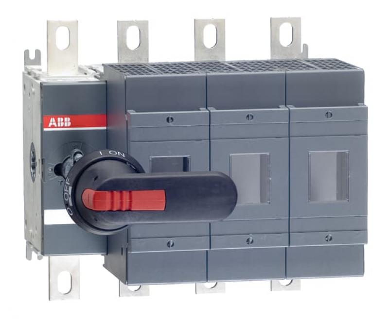 ABB OS400D03N3P Lasttrennschalter für Sicherungen 3-polig 400 A, mit Griff und Welle inklusiv ausbaubarer Neutralleiter