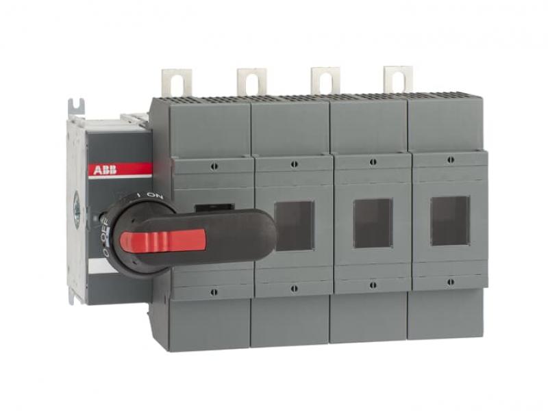 ABB OS400J04FP Lasttrennschalter für Sicherungen 4-polig 400 A, mit Griff und Welle UL/CSA gesichert gesch. Neutralleiter