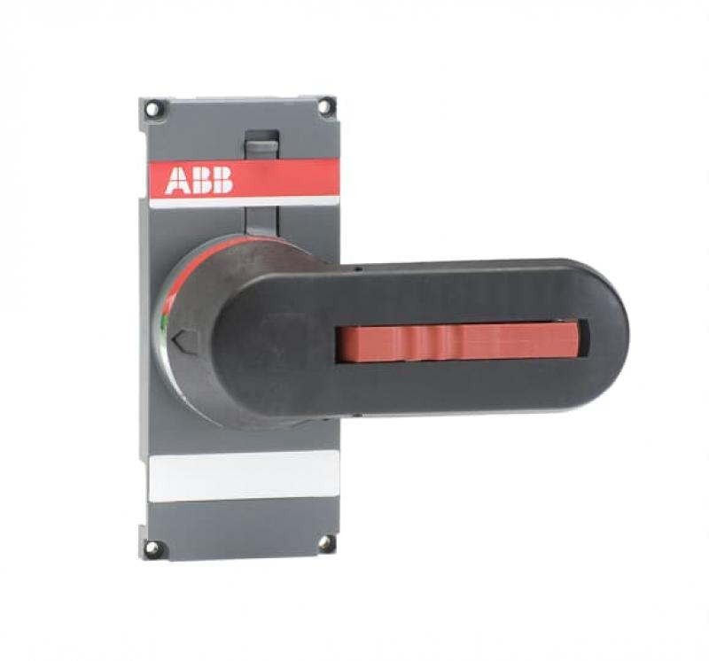 ABB OTV400EK Direktgriff schwarz 65 mm inklusiv Welle und Abdeckung Beschriftung Test-0 OFF-1 ON