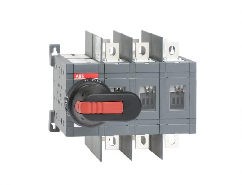 ABB OT200U03CP Lastumschalter 3-polig 200 A, mit Griff und Welle offene Umschaltung I-0-II/ UL/CSA