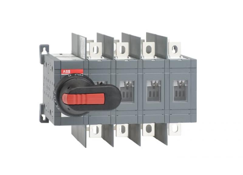 ABB OT200U04CP Lastumschalter 4-polig 200 A, mit Griff und Welle offene Umschaltung I-0-II/ UL/CSA