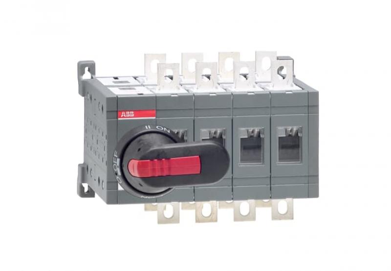 ABB OT200E04CP Lastumschalter 4-polig 200 A, mit Griff und Welle offene Umschaltung I-0-II