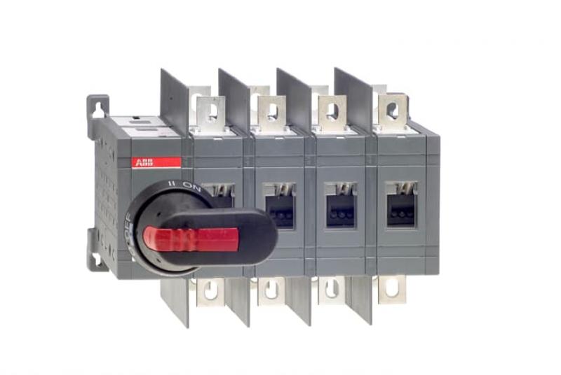 ABB OT160E04WCP Lastumschalter 4-polig 160 A, mit Griff und Welle/offene Umschalt. I-0-II/großer Phasenabstand