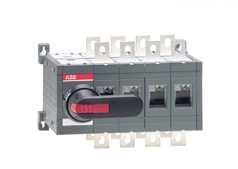 ABB OT315E04CP Lastumschalter 4-polig 315 A, mit Griff und Welle offene Umschaltung I-0-II