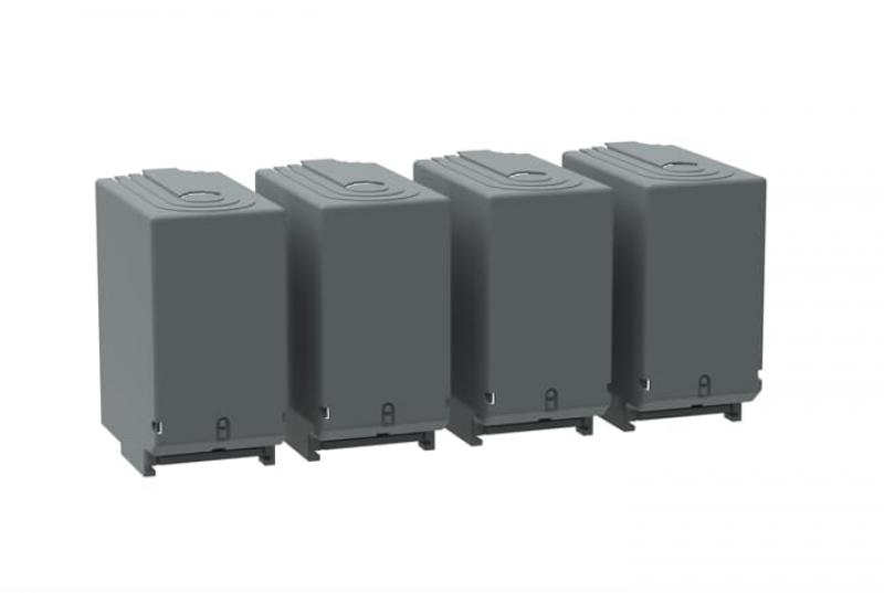 ABB OSS400G1L/4 Klemmenabdeckung Schnappbefestigung grauer Kunststoff IP3X lange Ausführung VPE 4