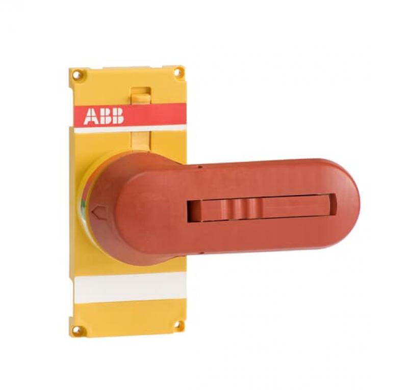 ABB OTVY400EK Direktgriff rot-gelb 95 mm inklusiv Welle und Abdeckung Beschriftung Test-0 OFF-1 ON