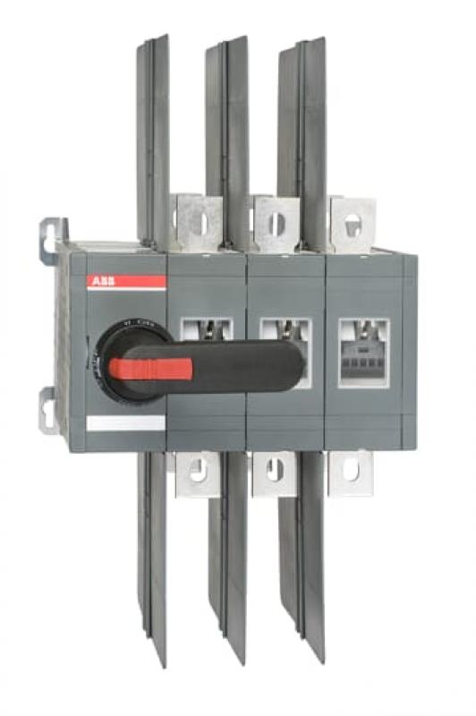 ABB OT600U03CP Lastumschalter 3-polig 600 A, mit Griff und Welle offene Umschaltung I-0-II/ UL/CSA