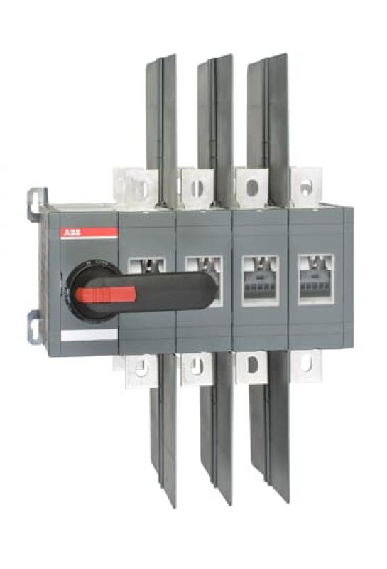 ABB OT600U04CP Lastumschalter 4-polig 600 A, mit Griff und Welle offene Umschaltung I-0-II/ UL/CSA