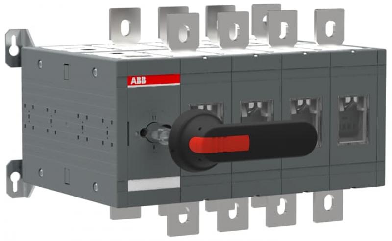 ABB OT800E04CP Lastumschalter 4-polig 800 A, mit Griff und Welle offene Umschaltung I-0-II