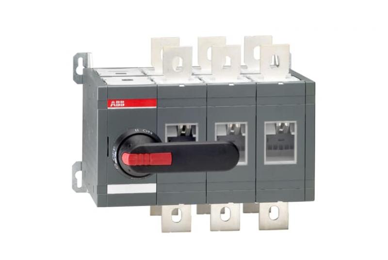ABB OT800E03CP Lastumschalter 3-polig 800 A, mit Griff und Welle offene Umschaltung I-0-II
