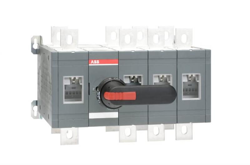 ABB OT800E13CP Lastumschalter 4-polig 800 A, mit Griff und Welle offene Umschaltung I-0-II