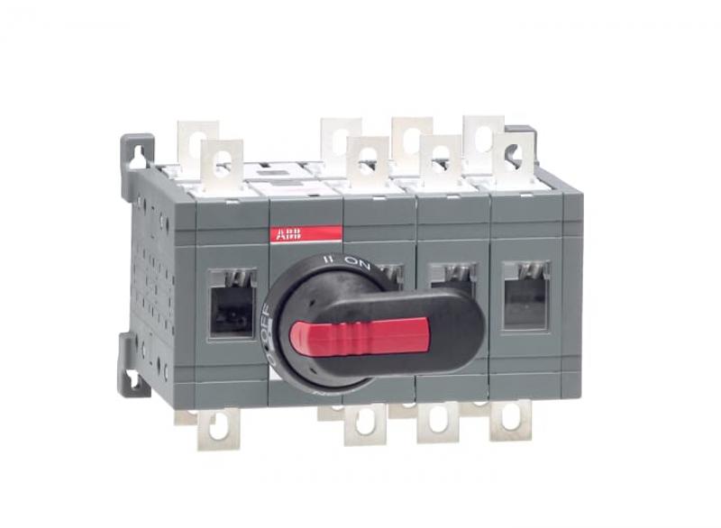 ABB OT250E13CP Lastumschalter 4-polig 250 A, mit Griff und Welle offene Umschaltung I-0-II