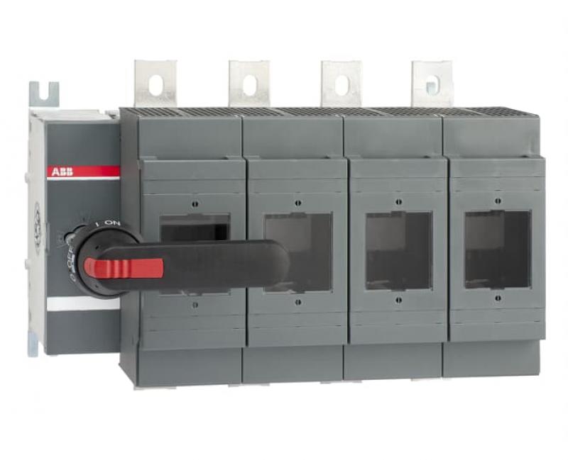 ABB OS800D04FP Lasttrennschalter für Sicherungen 4-polig 800 A, mit Griff und Welle