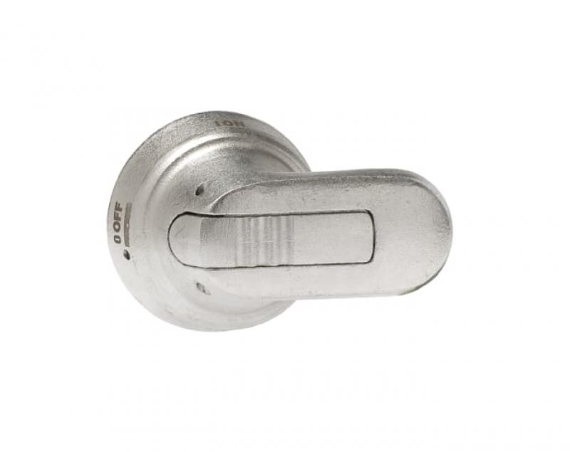 ABB OHM65L6 Edelstahlgriff grau 65 mm Wellen-ø 6 mm IP66 Beschriftung 0 OFF-1 ON