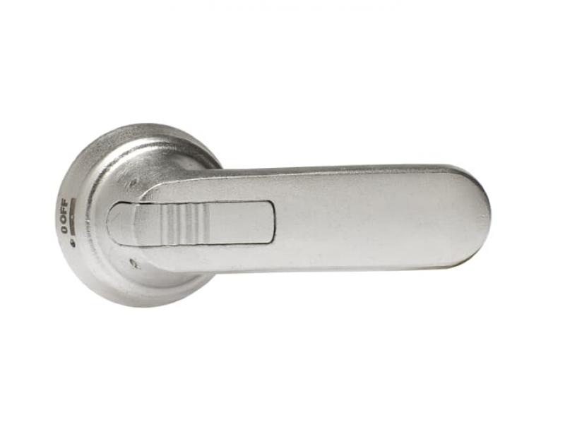 ABB OHM125L12 Edelstahlgriff grau 125 mm Wellen-ø 12 mm IP66 Beschriftung 0 OFF-1 ON