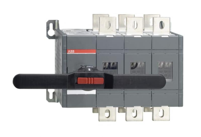ABB OT1250E03CP Lastumschalter 3-polig 1250 A, mit Griff und Welle offene Umschaltung I-0-II