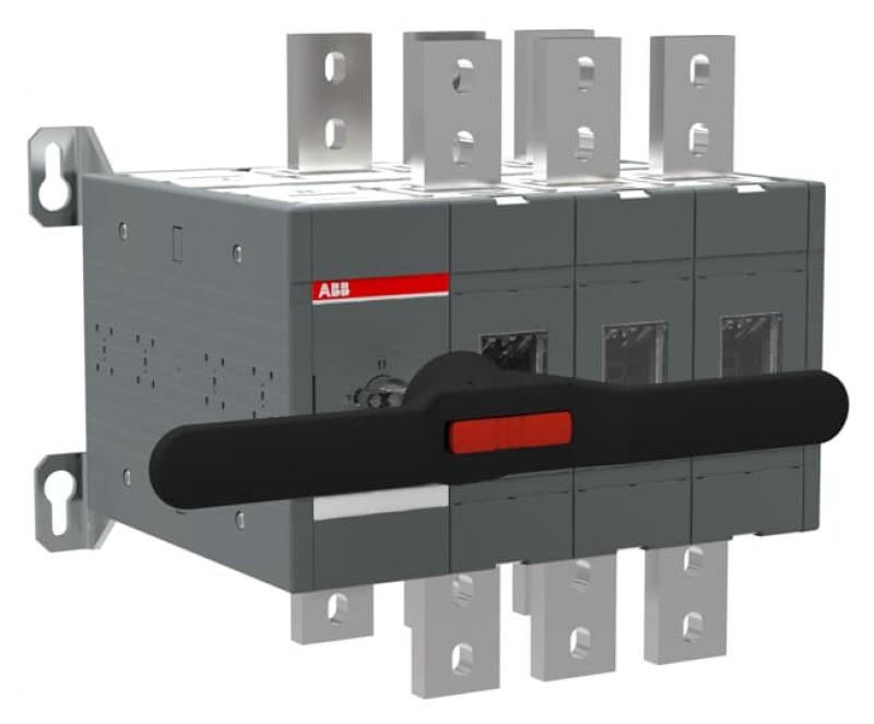 ABB OT1600E03CP Lastumschalter 3-polig 1600 A, mit Griff und Welle offene Umschaltung I-0-II