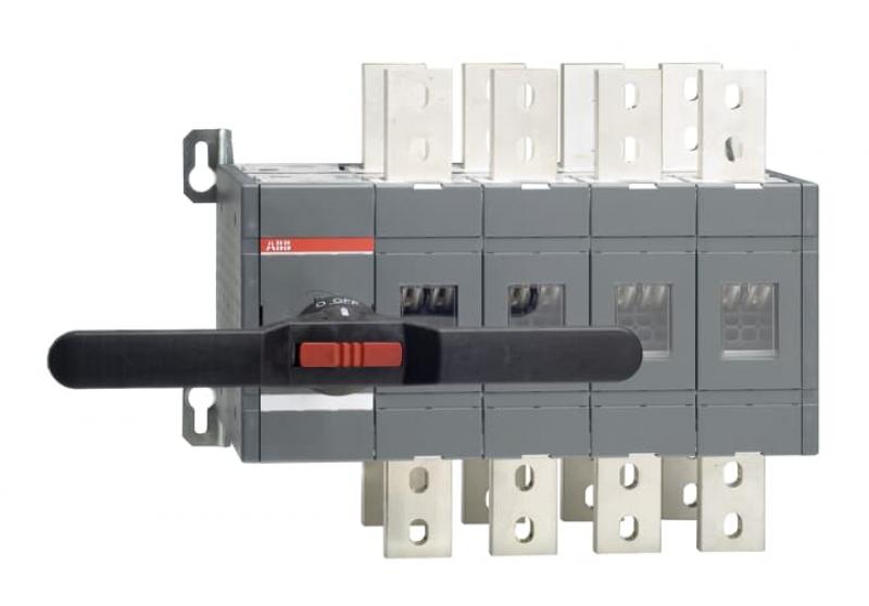 ABB OT1600E04CP Lastumschalter 4-polig 1600 A, mit Griff und Welle offene Umschaltung I-0-II
