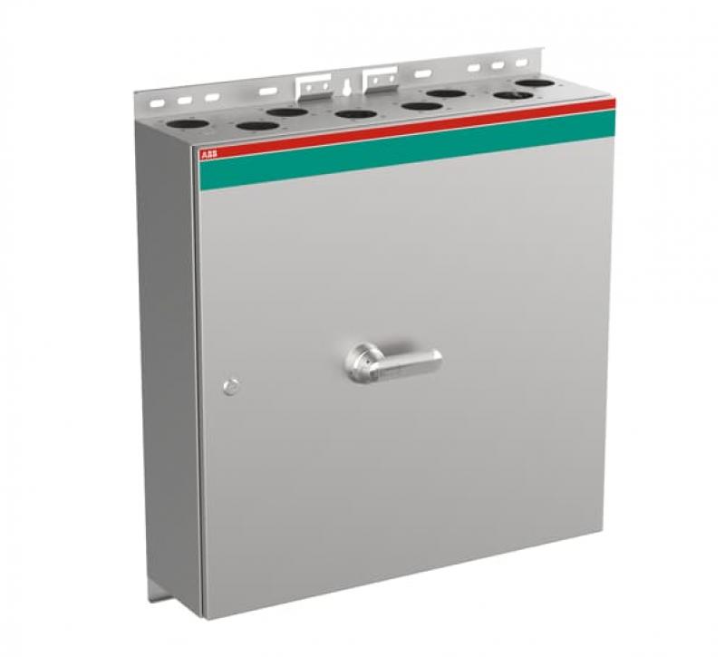 ABB OT630ESUR3TZ Sicherheitsschalter im Edelstahlgehäuse 3-polig 315 kW 400 V mit Edelstahlgriff IP65 Einführung unten