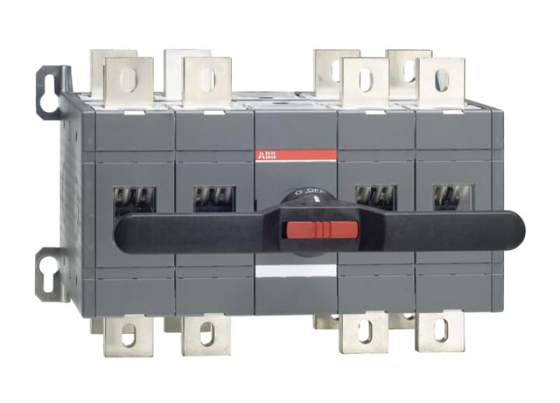 ABB OT1000E22CP Lastumschalter 4-polig 1000 A, mit Griff und Welle offene Umschaltung I-0-II