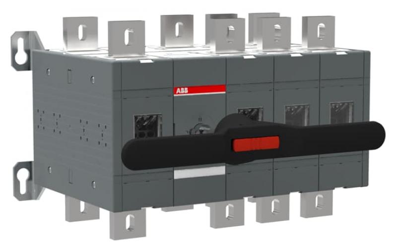 ABB OT1000E13CP Lastumschalter 4-polig 1000 A, mit Griff und Welle offene Umschaltung I-0-II