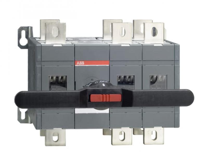 ABB OT1250E12CP Lastumschalter 3-polig 1250 A, mit Griff und Welle offene Umschaltung I-0-II