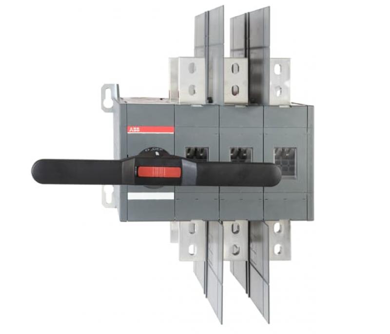ABB OT800U03CP Lastumschalter 3-polig 800 A, mit Griff und Welle offene Umschaltung I-0-II