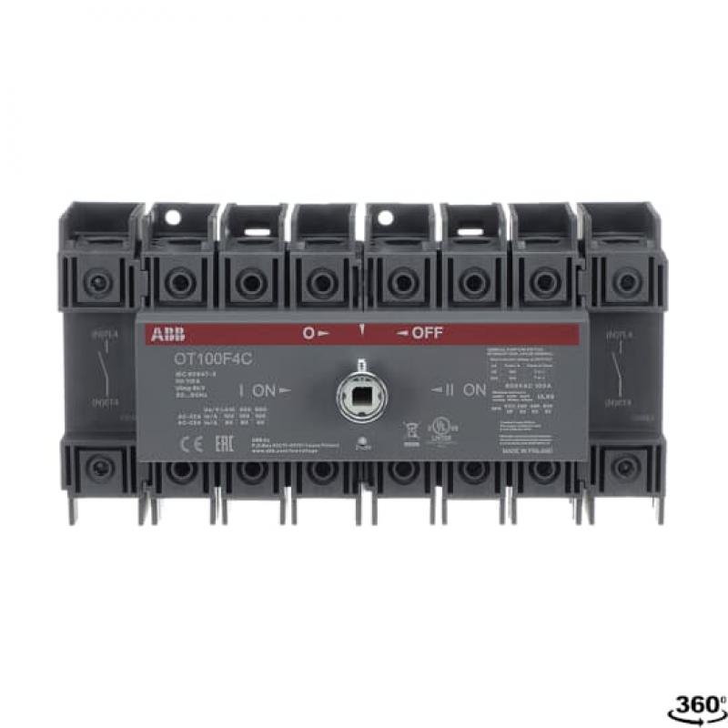 ABB OT100F4C Lastumschalter 4-polig 100 A, ohne Griff und Welle I-0-II