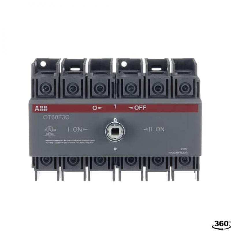 ABB OT60F3C Lastumschalter 3-polig 60 A, ohne Griff und Welle offene Umschaltung I-0-II/ UL/CSA