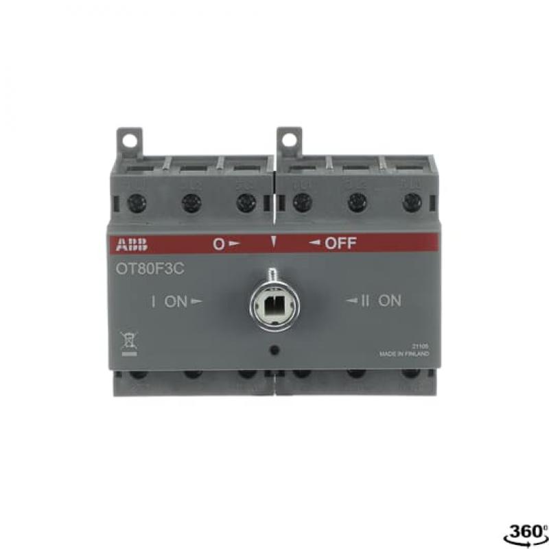 ABB OT80F3C Lastumschalter 3-polig 80 A, ohne Griff und Welle I-0-II