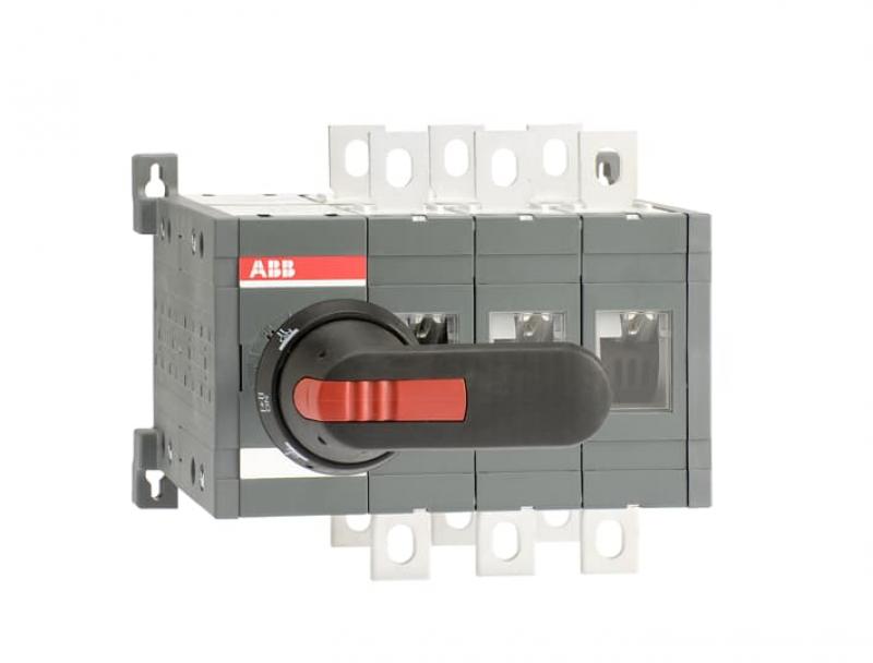 ABB OT315E03CLP Lastumschalter ohne 0 Position 3-polig 315 A, mit Griff und Welle schnelle Umschaltung I-I+II-II