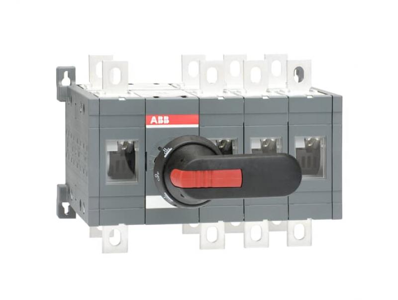 ABB OT400E13CFP Lastumschalter 4-polig 400 A, mit Griff und Welle schnelle Umschaltung I-0-II