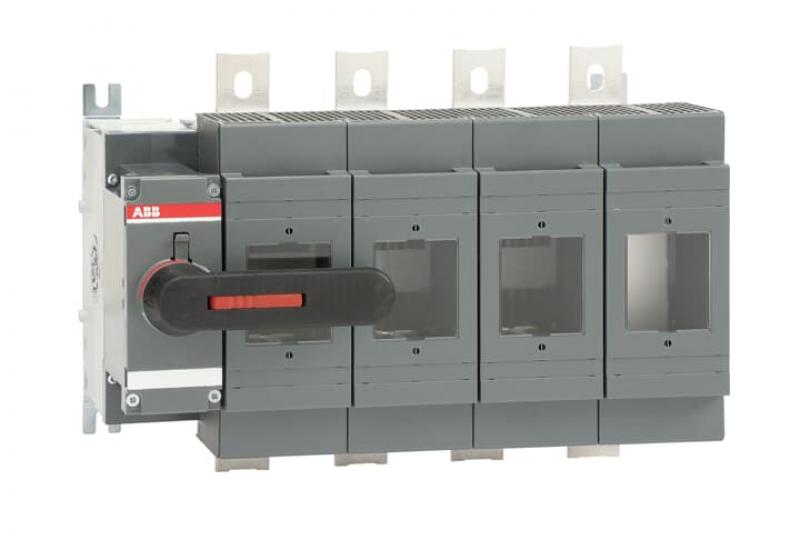 ABB OS630D04N2K Lasttrennschalter für Sicherungen 4-polig 630 A, mit direkt montiertem Griff ungesich. Neutralleiter (rechts)