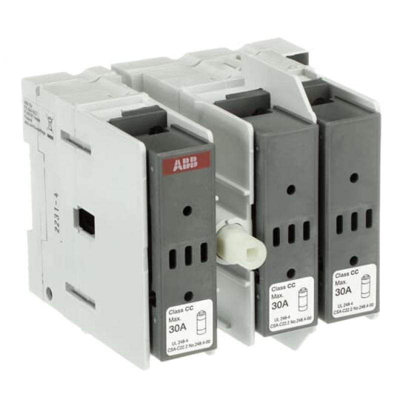 ABB OS30FACCS30 Lasttrennschalter für Sicherungen 3-polig 30 A, ohne Griff UL/CSA seitliche Betätigung