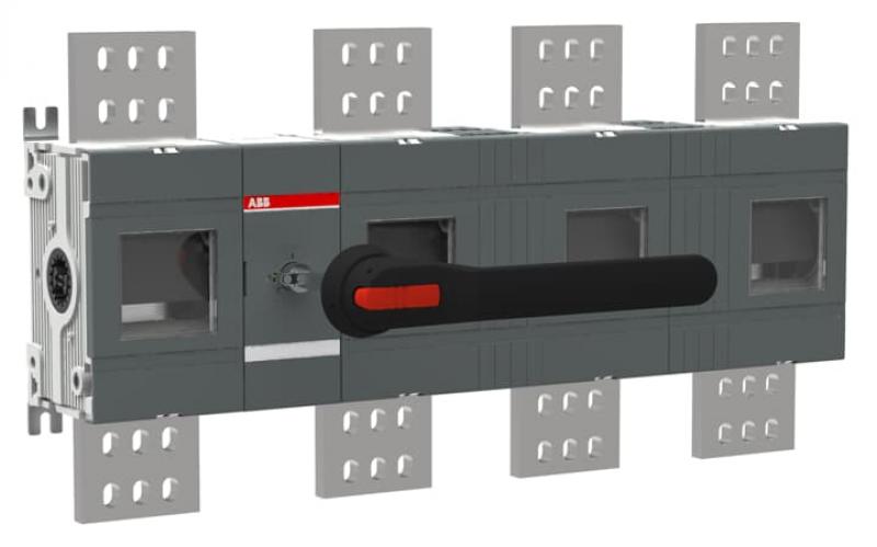 ABB OT2500E13W8P Lasttrennschalter 4-polig 2500 A, mit Griff und Welle mit großem Phasenabstand 185 mm