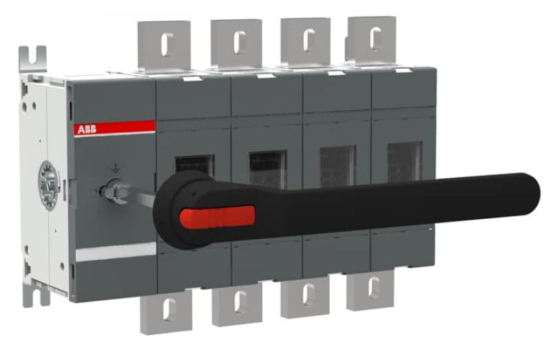 ABB OT1250EP04P Erdungsschalter 4-polig mit Griff und Welle Icw/1 Schließer 50 kA, Icw/0,25s 50 kA, Icm 92 kA