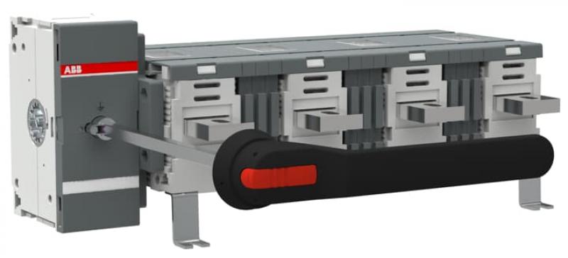 ABB OT1250EM04W4P Erdungsschalter 4-polig mit Griff und Welle/großer Phasenabstand Mech. 90° gedreht Icw/1 Schließer 50 kA, Icm 92 kA