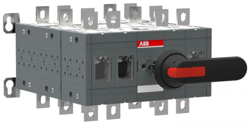 ABB OT400E22YP Bypass-Schalter 4-polig 400 A, mit Griff und Welle offene Umschaltung I-0-II