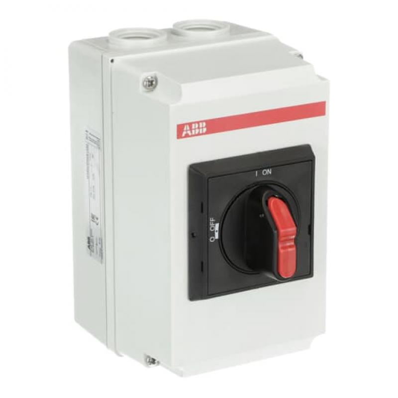 ABB OTDCP32S12M DC-Lasttrennschalter 3-polig 32A mit schwarzem Selektorgriff 1000 V DC Kunstoffgehäuse IP65