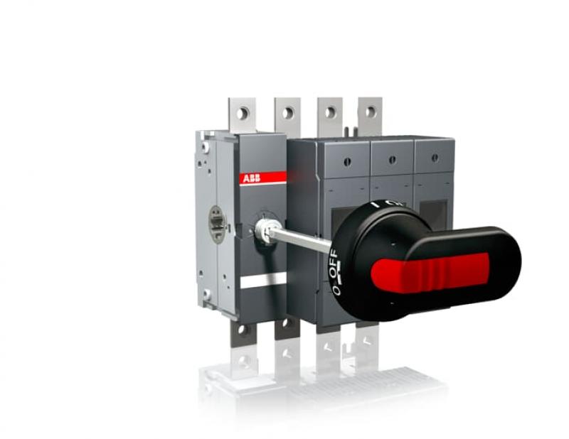 ABB OS160GB03N3P-42 Lasttrennschalter für Sicherung 3-polig 160A m. Griff u. Welle British Standard A2/A3/A4 frontbetätigt