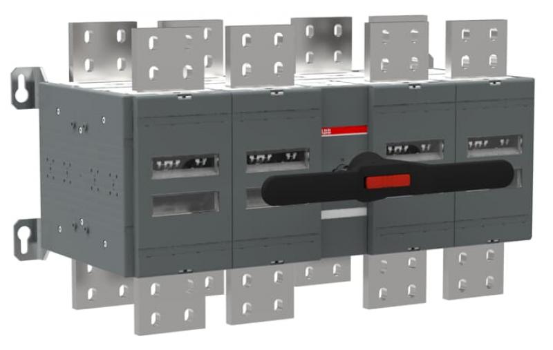 ABB OT3200E22CP Lastumschalter 4-polig, 3200 A, Schaltmechanismus in der Mitte inklusive Griff und Welle
