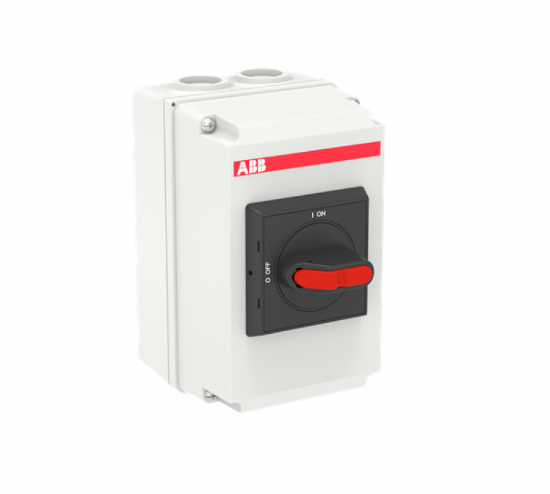 ABB OTDCP16S22MD DC-Lasttrennschalter 4-pole 16A mit schwarzem Selektorgriff 2x1000/2x660 V DC Kunstoffgehäuse IP65