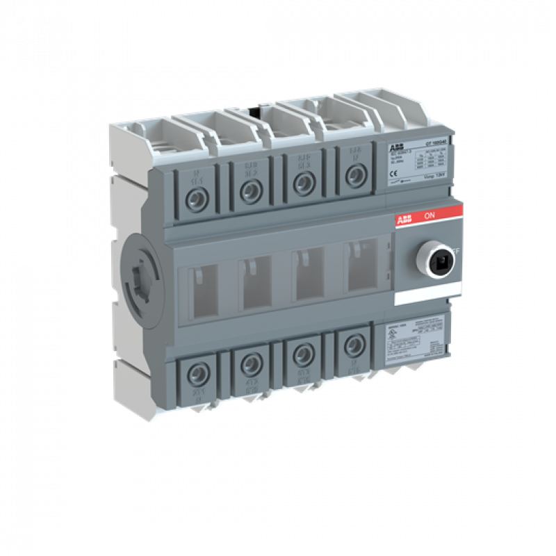 ABB OT160G40 Lasttrennschalter 4-polig 160 A, ohne Griff und Welle Trägerplatten- und DIN-Schienenmontage