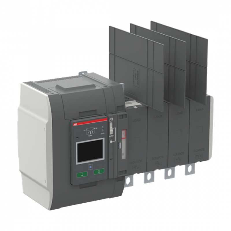 ABB OXA400U3O4QB Automatischer Umschalter TruONE 3-pol + N 400 A, Level 4 Steuereinheit 200 ... 480 V AC, Zugang unten offene Umschaltung I-II UL