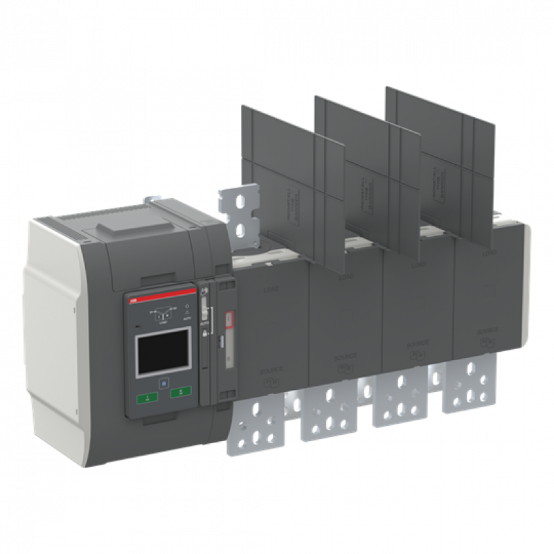 ABB OXA800U3S4QB Automatischer Umschalter TruONE 3-pol + N 800 A, Level 4 Steuereinheit 200 ... 480 V AC, Zugang unten offene Umschaltung I-II UL