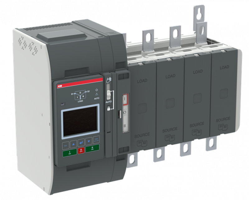 ABB OXB400E3S3QB Automatischer Umschalter TruONE 3-pol + N 400 A, Level 3 Steuereinheit 200 ... 480 V AC, Zugang unten verzögerte Umschaltung I-0-II