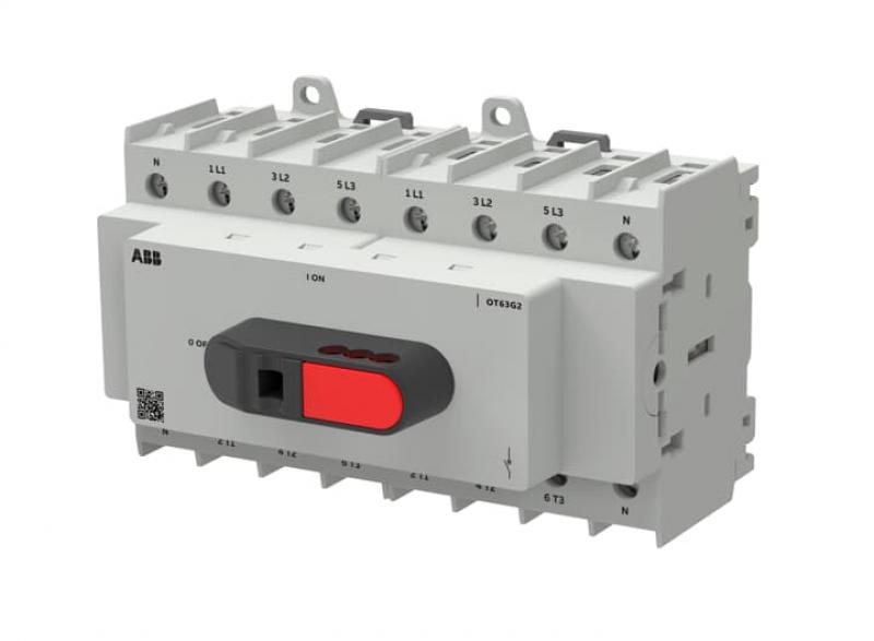 ABB OT63G2-8BS Lasttrennschalter OT Plus 63 A, Baugröße G3, 3-polig, Türmontage, Schraubklemmen, IEC60947-3 und UL60947-4-1