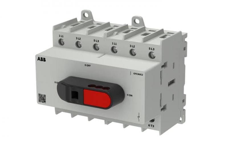 ABB OTC80G2-3BS Lastumschalter OT+ 3-polig 80 A, mit Direktgriff abschließbar I-0-II Baugröße 2