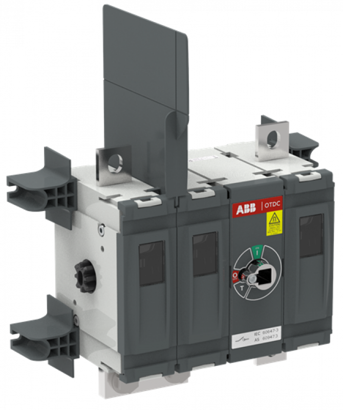 ABB OTDC400UFV21-WA PV Disconnect Switch 3-polig, 400 A, 2000 V DC DC-21B und DC-PV1 Schaltmechanismus zwischen den Polen
