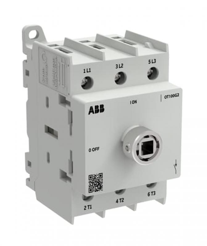 ABB OT100G2-3BSU/40 Lasttrennschalter OT Plus 100 A, Baugröße G2, 3-polig, exkl.Griff, DIN-Montage, Schraubklemmen, IEC und UL, inkl. Ring für Wellenmontage, 40 Stk.